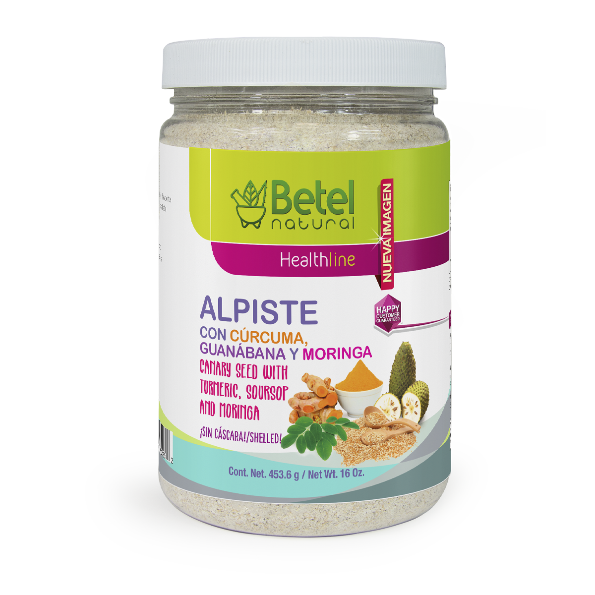 Alpiste con Cúrcuma, Moringa & Guanábana  polvo
