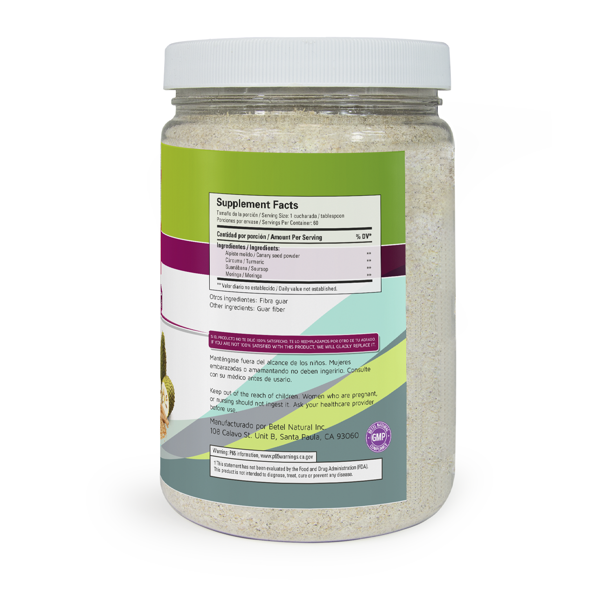 Alpiste con Cúrcuma, Moringa & Guanábana  polvo - Imagen 3