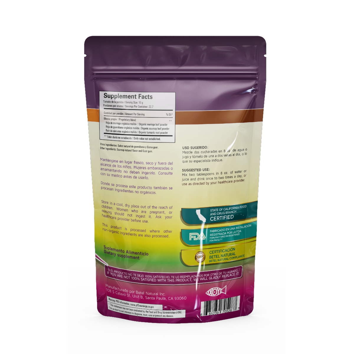 Moringa, Guanábana & Cúrcuma Polvo - Imagen 2