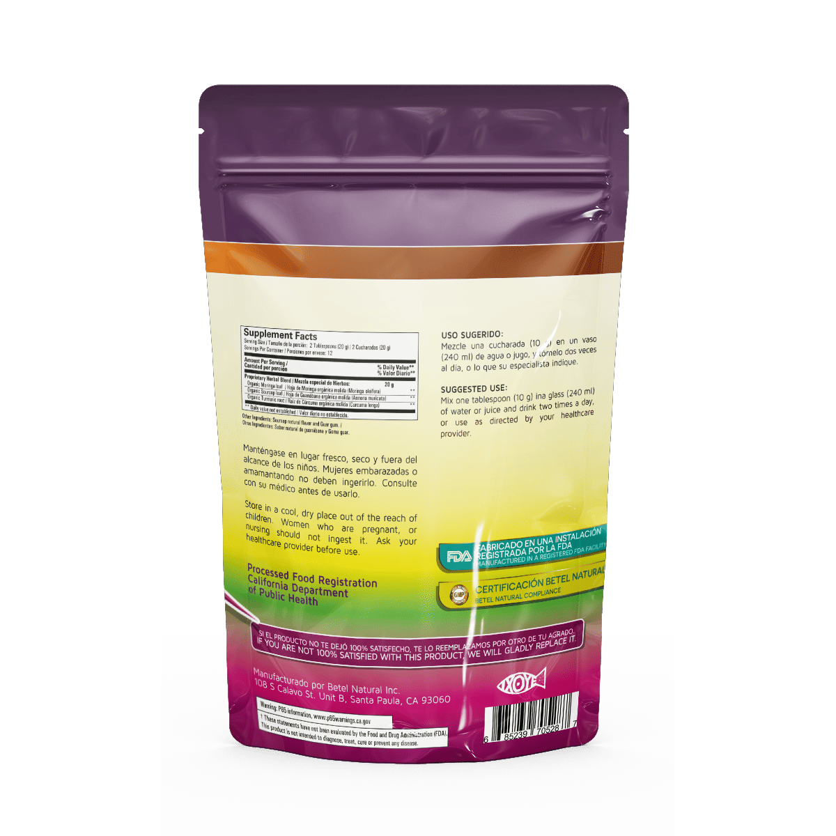 Moringa, Guanábana & Cúrcuma Polvo - Imagen 2