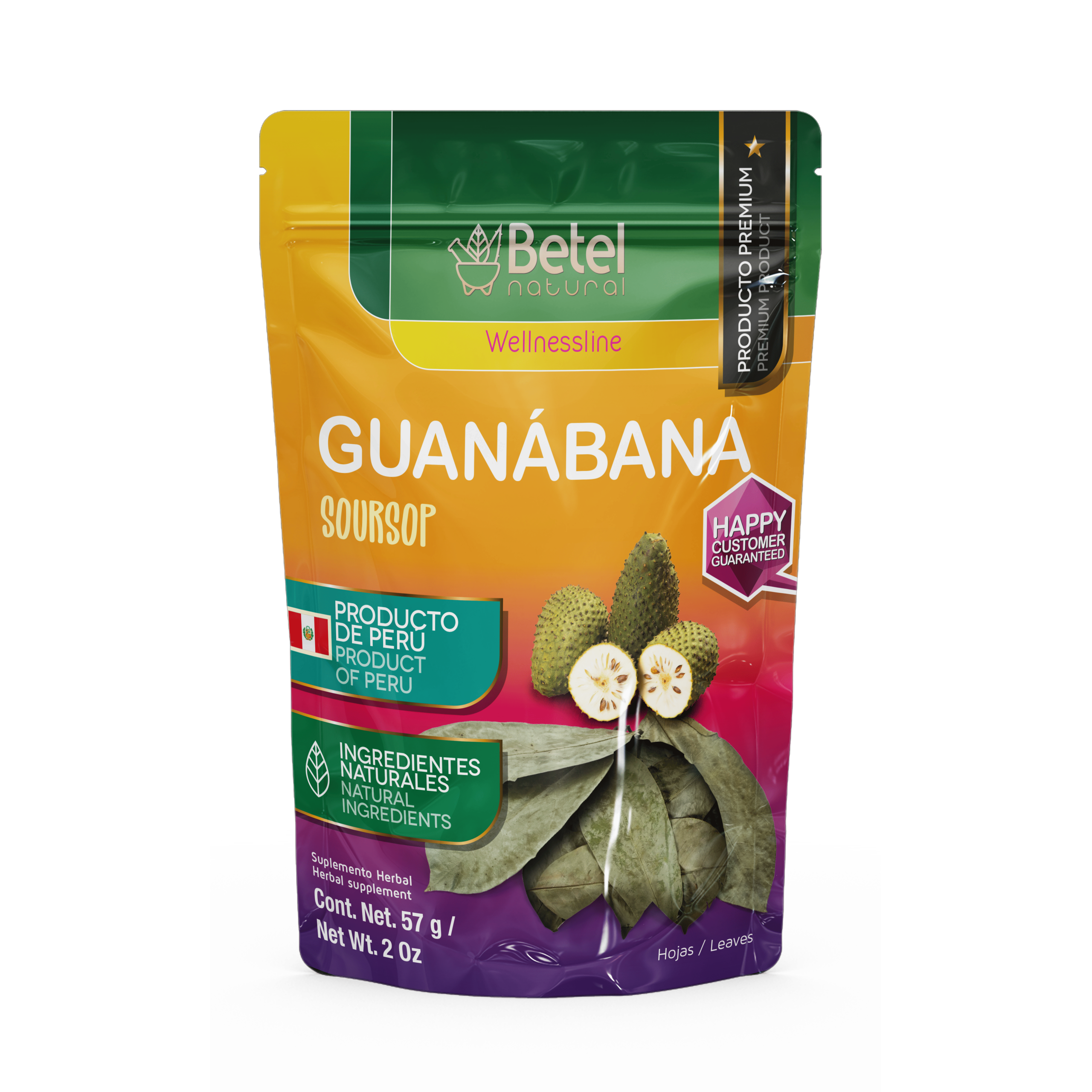 Guana╠ubana_hojas_pouch_frente Guanábana Hoja - Imagen 1