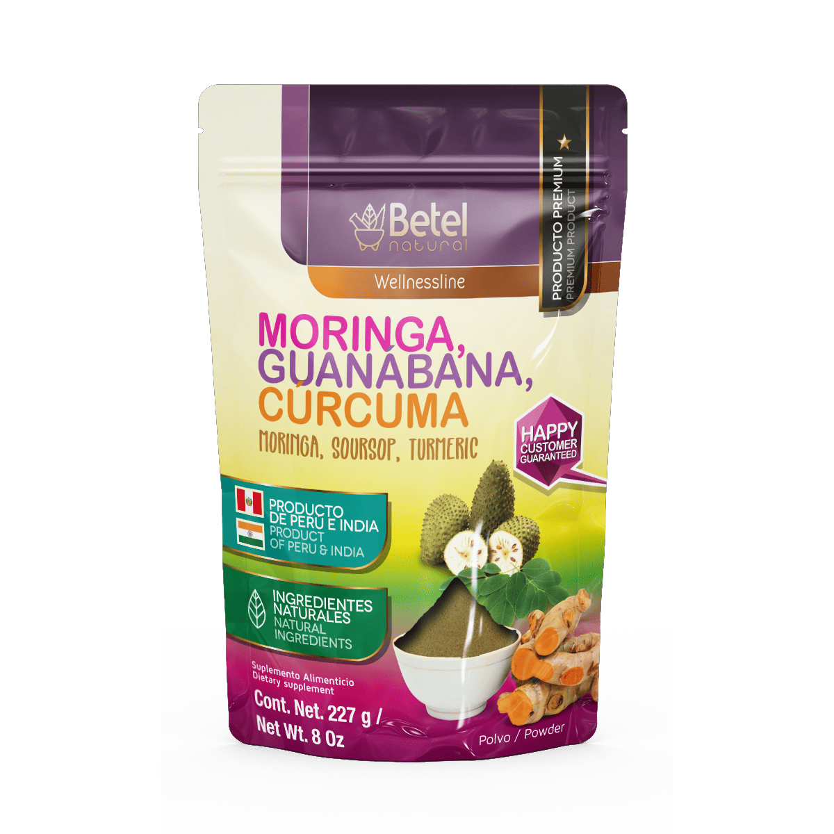 Moringa_guanabana_curcuma_polvo_frente Moringa, Guanábana & Cúrcuma Polvo - Imagen 1
